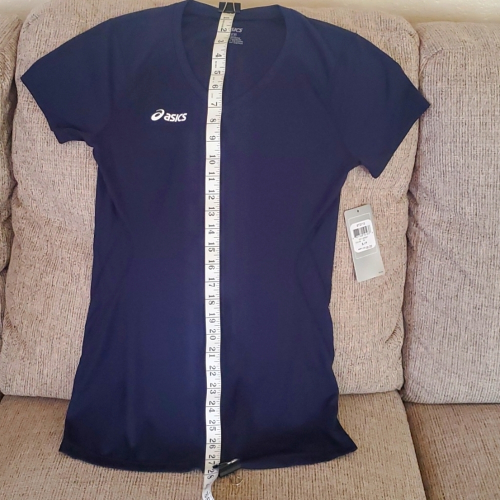 ASICS small workout shirt dark navy NWT